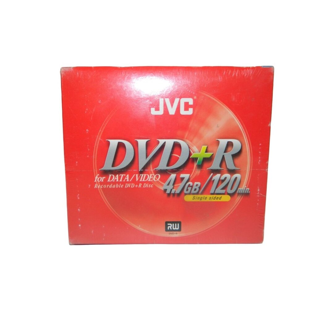 JVC 4.7GB 120 Min DVD+R RW Discs For Data/Video 5 Pack Recordable Single Sided